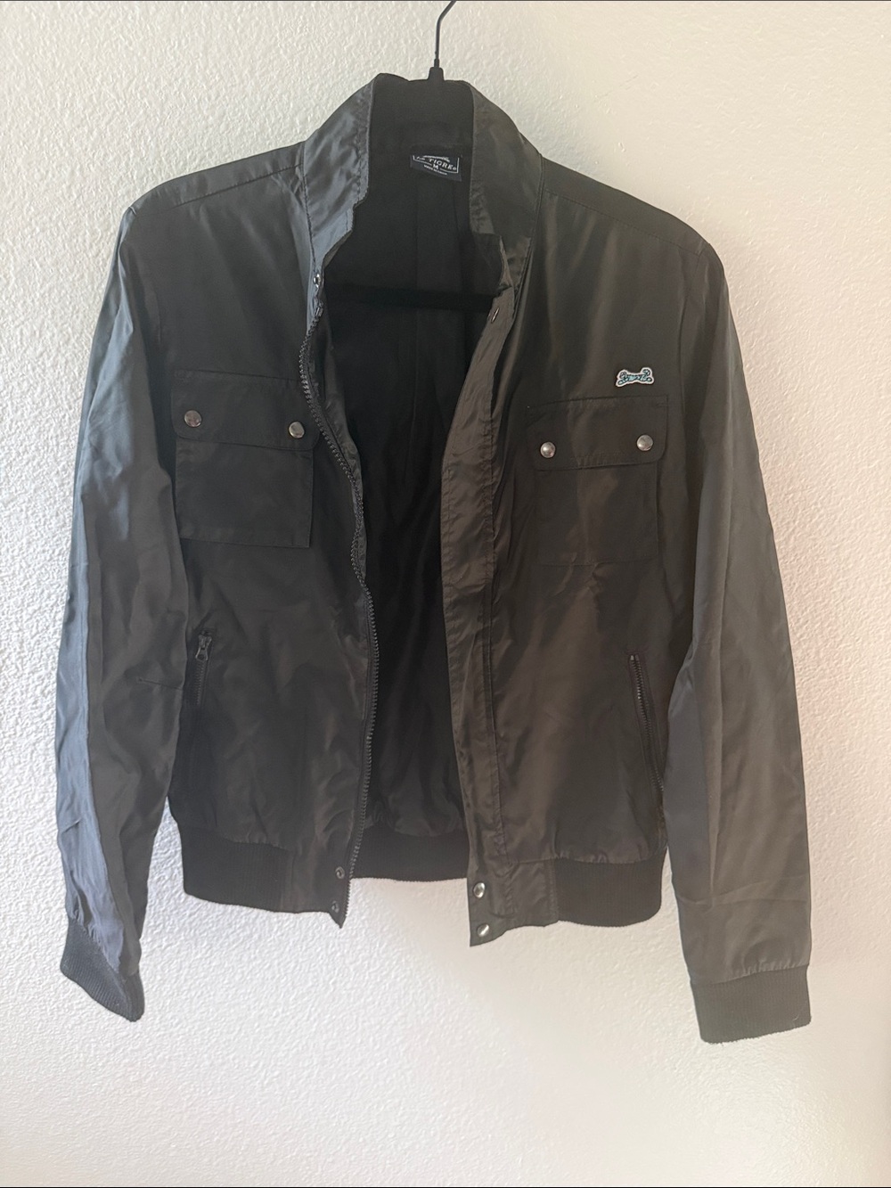 Le Tigre Black Utility Jacket with Snap Pockets